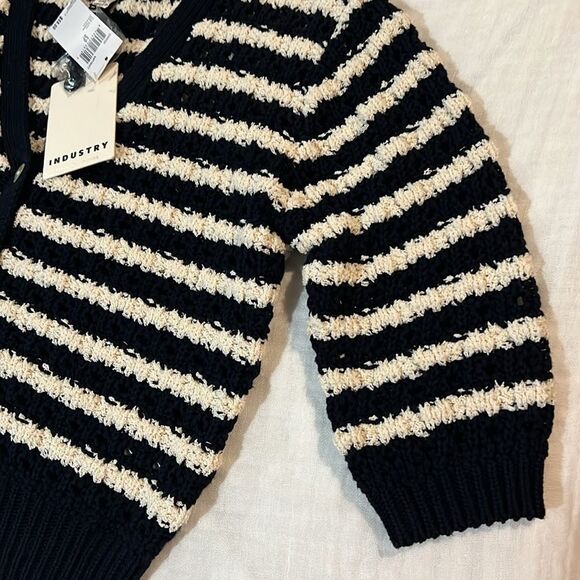 Industry Striped Cream and Black Small sweater. NWT. WT215 - Picture 4 of 6